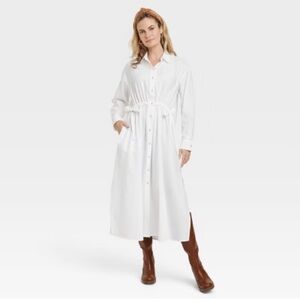 Target Universal Thread Cinch shirt dress. Size Small. White